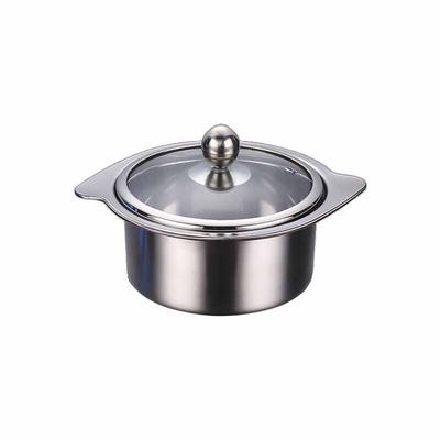 Kommerzieller 304 Edelstahl Einzel-Hot Pot mit Deckel, 16cm