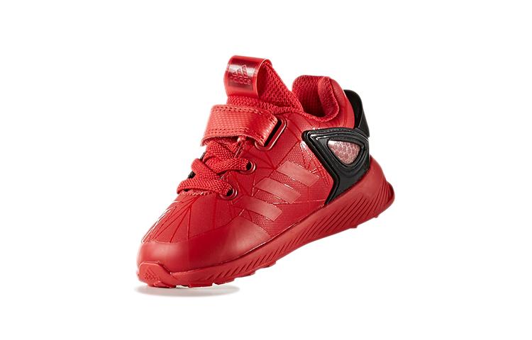 adidas Rapidarun I Spider Man Slip Resistant Slip Resistant Low Top Toddler Shoes Red Black Infant And Toddler S81132
