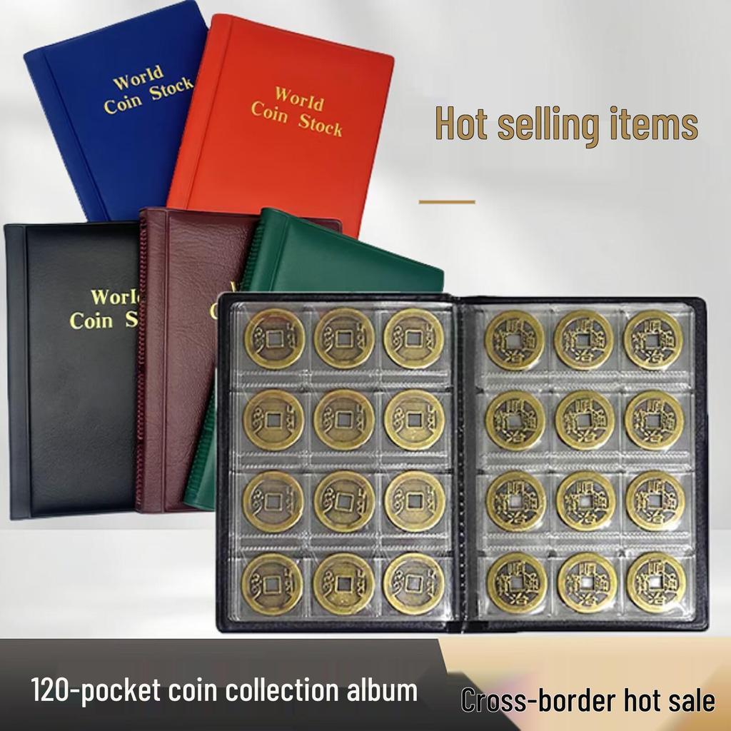 120-Pocket Large Capacity Coin Collection Album for Ancient and Commemorative Coins
