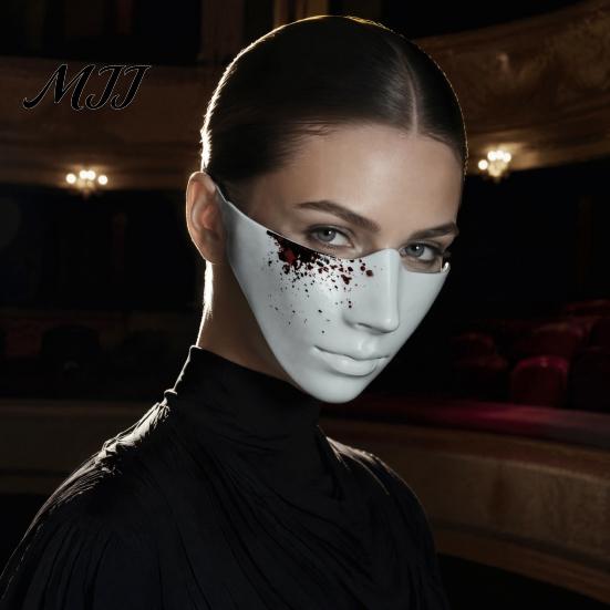 Adults Performance Masque Masquerade for Men Women, Cyberpunk Half Face Mouth Ergonomic Decor Ball Proms, Mardi Gras, Halloween Cosplay Party