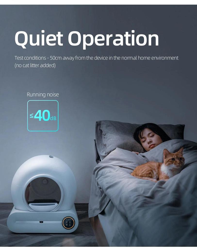 Große Intelligente Katzentoilette Automatisch Selbstreinigend Geschlossener Sandkasten Katzentoilette App-Steuerung Haustierbedarf Englische Version Katzen WC