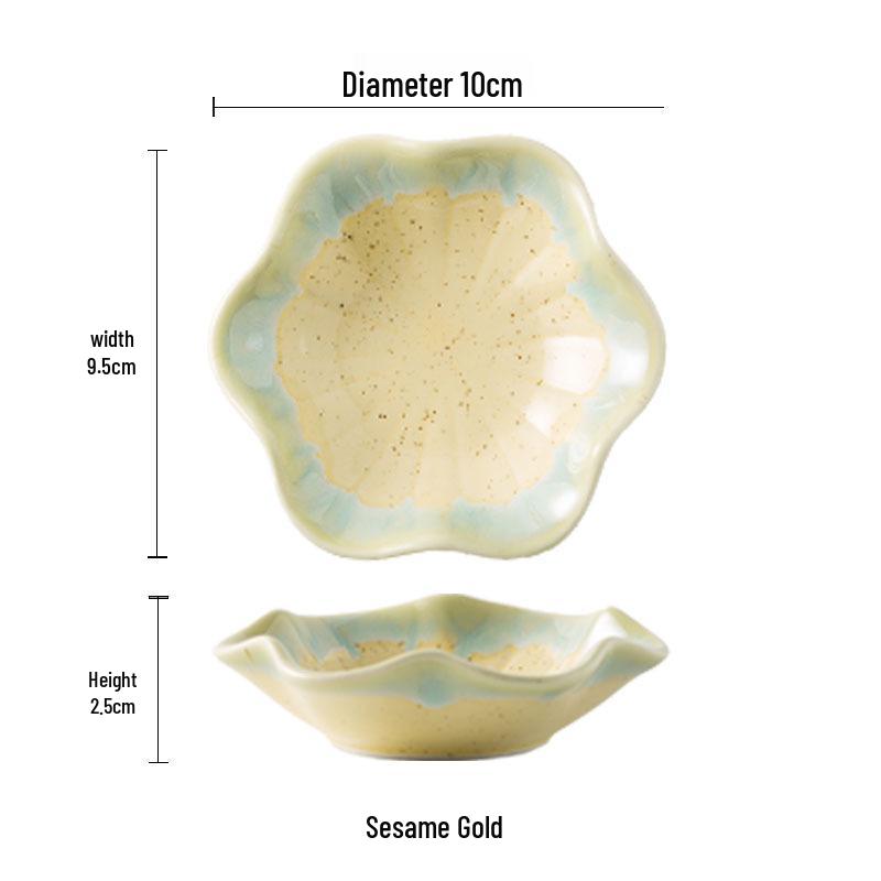 Japanese Retro Kiln Ceramic Seasoning and Dipping Dish