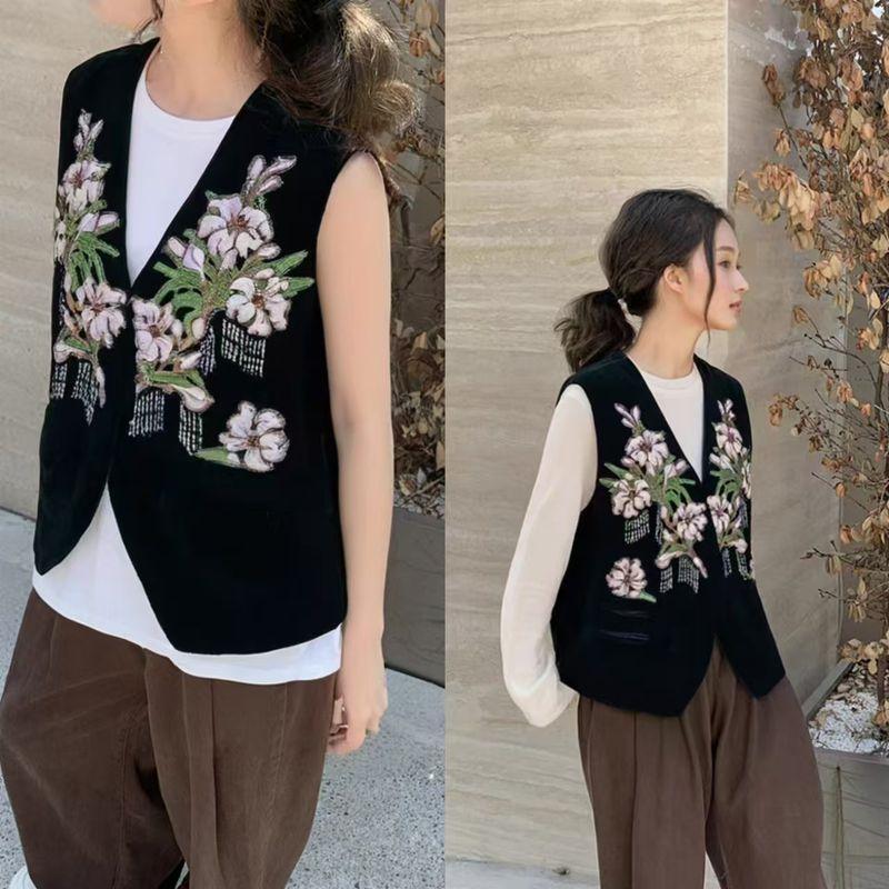 

Поймите детали! Женское бандажное платье из золотого бархата с V-образным вырезом, вышивкой по большой площади, шнуровкой на спине, новый верхний слой Black L