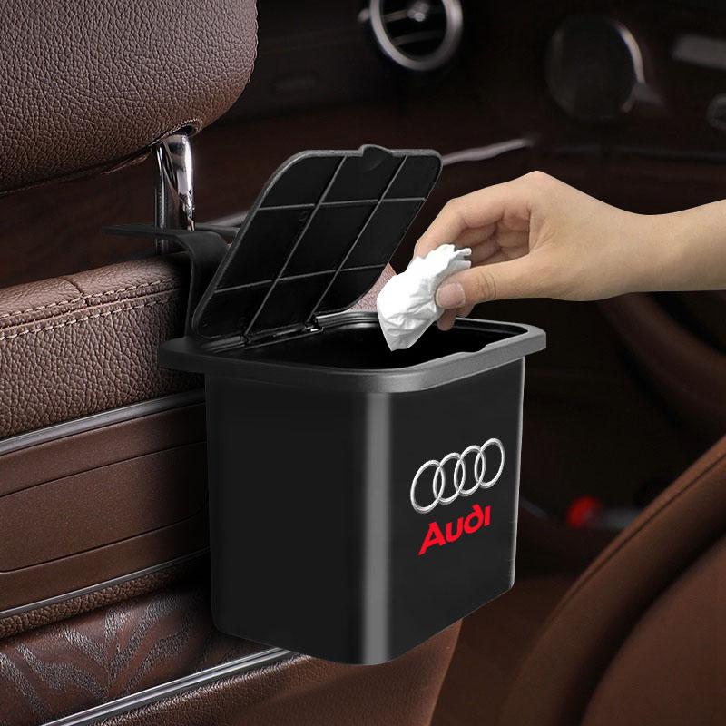1Pcs Car Hanging Trash Bin Seat Back Storage Box Phone Holder Hook For Audi C7 C6 C5 B5 B6 B7 B8 B9 D3 Q3 Q5 Q7 TT A1 A3 A4 A5 A6 A7