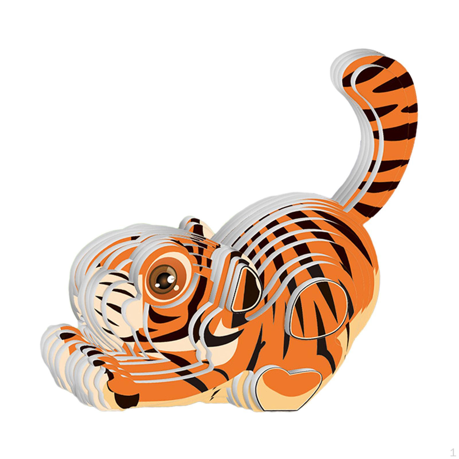 

3D бумажные головоломки-головоломки для детей, обучающие наборы для самостоятельного изготовления фигурок tiger