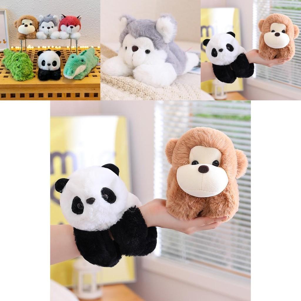 Cartoon Animal Panda Monkey Clap Bracelet Plush Toy Wristband Decorative Handicraft 80 Characters
