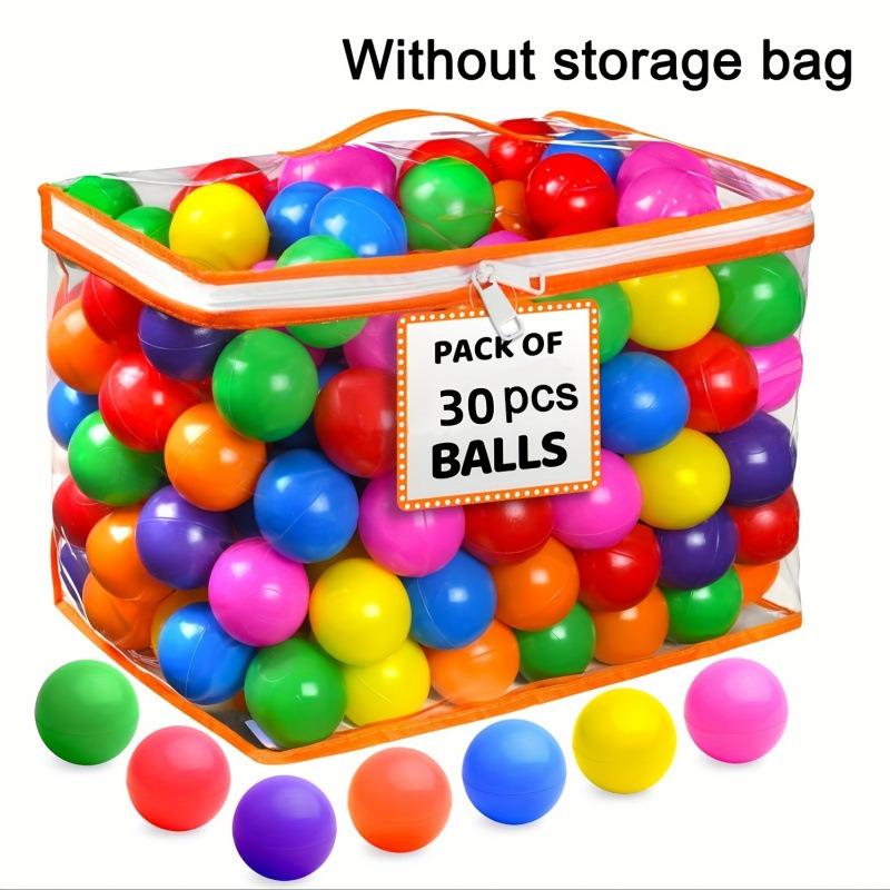 Dog Toys Balls with Storage Bag 7 Bright Colors Crush Proof Great Play Toys for Tents Pools Party Prevent Biting Damage Pet Toy