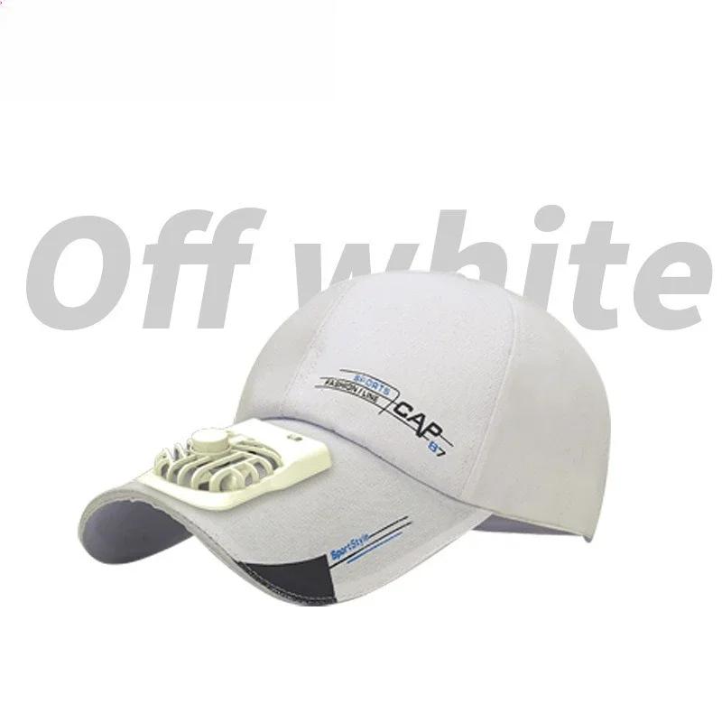 

Sunscreen Letters Print Hat Unisex Summer USB Charging Cooling Fan Baseball Outdoor Golf 2 Speed Adjustable Speed Adjustable белый
