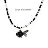 Y2K Resin Goldfish Pendant Necklace for Women Fashion Egirl Beaded Clavicle Chain Fashion Jewelry Valentines Day Gifts