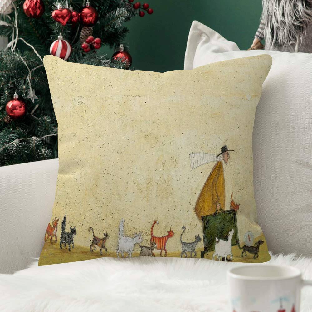 SSam Toft Retro Nostalgia Pillow Cover Soft Decor Throw Pillow Case xcm Couch Home Decor for Living Room Sofa Party Gift