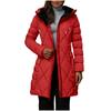 Women's Down Jackets Fleece Lined Winter Coat Double Zipper Hooded Jacket Warm Thick Overcoat