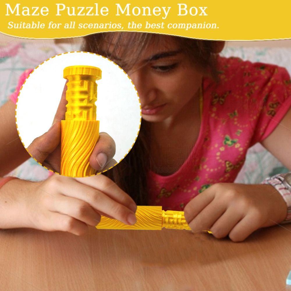 Assembly Puzzle Piggy Bank Plastic Maze Money Holder Money Maze Puzzle Box  Girls Boy
