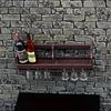 Mini Wine Rack Set Miniature Wall Mounted Wine Rack with Bottles Wine Glasses Doll Mansion Furniture for Kitchen Doll Bar Decor