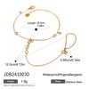 Zora Women's Vacation Style Colorful Natural Stone Crystal Finger Bracelet Gold Plated Stainless Steel Fine Jewelry