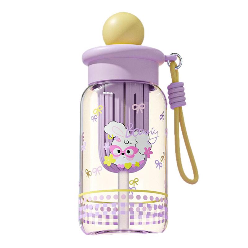 

Children s Portable Plastic Straw Cup with Tea Infuser