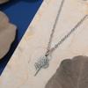 Kinitial Birth Flower Necklaces For Women Girls Stainless Steel 12 Month Flower Necklaces Birthday Jewelry Gift