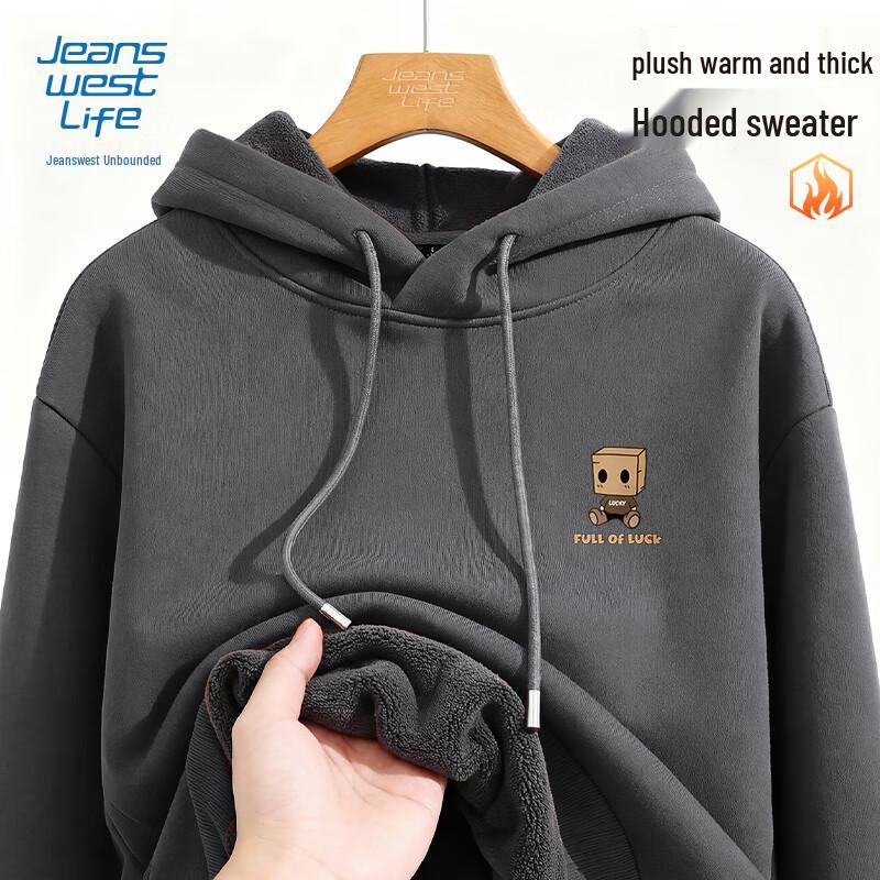 JEANSWEST LIFE Men s Fleece Lined Hooded Sweatshirt 3XL