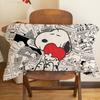 Classic Comic S-Snoopy Dog Pillow Towel Made Of Polyester Non-slip Cartoon Style Breathable Washable Pillowcase For Home Use