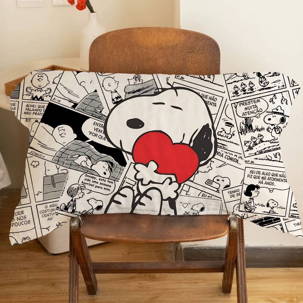 Classic Comic S-Snoopy Dog Pillow Towel Made Of Polyester Non-slip Cartoon Style Breathable Washable Pillowcase For Home Use