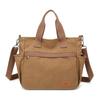 Women's Large Capacity Tote Bag Retro Student Crossbody Bag Canvas Shoulder Bag