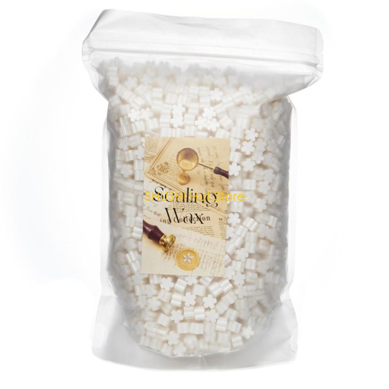 Colorful Waxes Seal Beads for Seal Stamp Flower Shaped Sealing Waxes for Sealing Envelope Holiday Card D57B