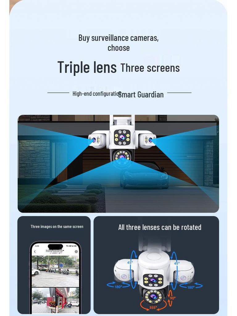 4G 360° HD Night Vision Wireless WiFi Home & Outdoor Monitoring Camera
