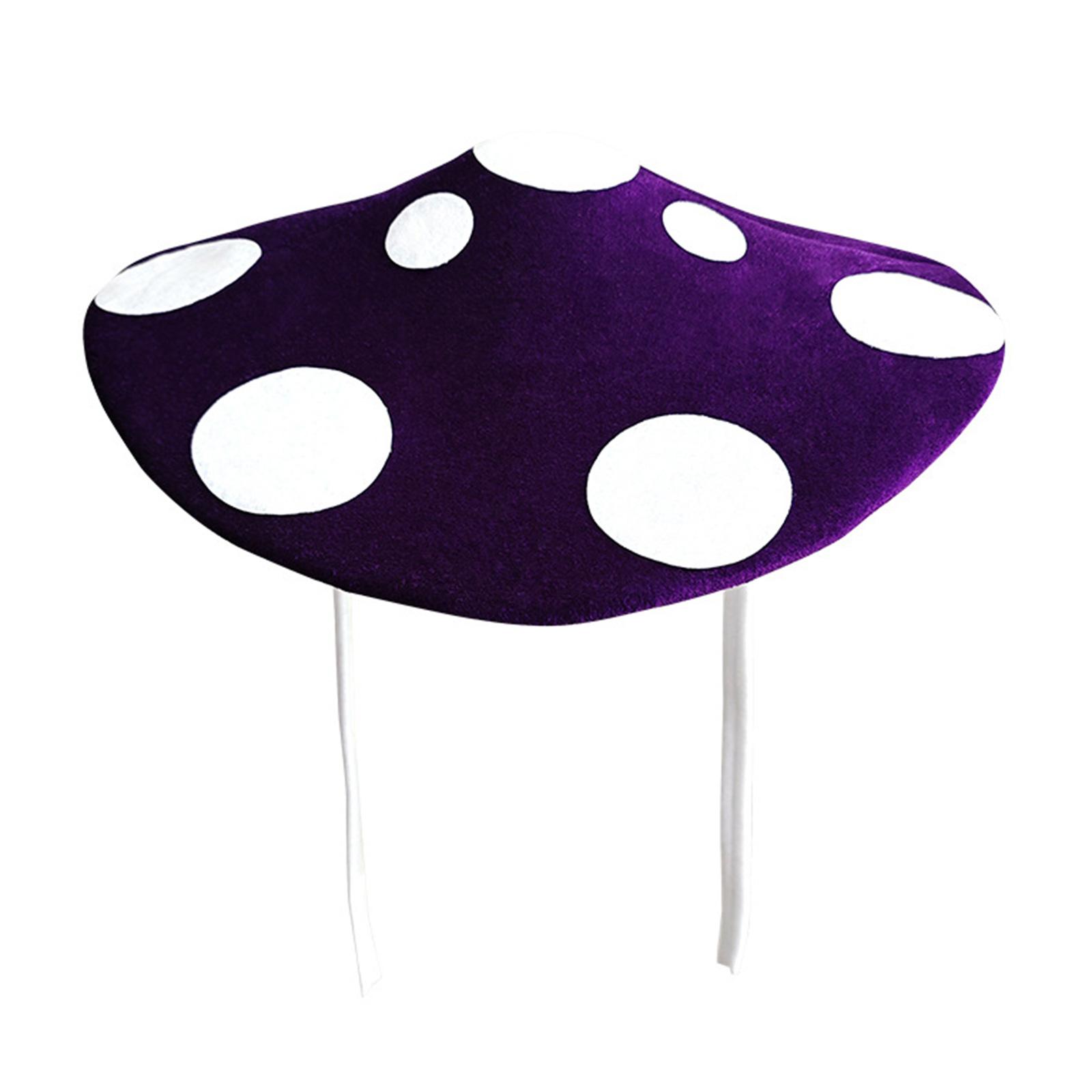 

Забавная шляпа в форме гриба, дышащая, регулируемая шляпа на шнурке для женщин, подростков, для косплея и повседневной носки, для сценических выступлений фиолетовый