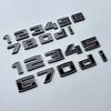 Dual Colors Black Silver ABS Letters Car Emblem Badge Trunk Logo Sticker