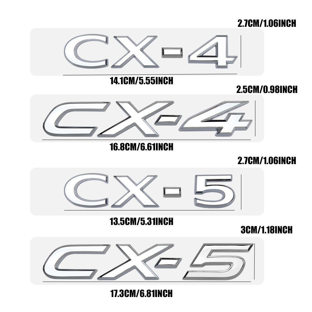 3D ABS CX-4 CX-5 Car Letter Badge Logo Trunk Decorative Sticker For Mazda 3 6 2 Axela CX30 CX7 Atenza Demio CX3 CX9 Accessories kyljh99