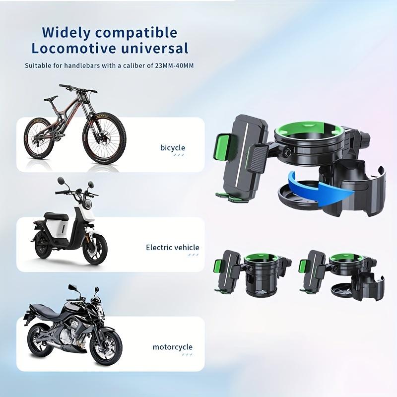 Stroller Cup Holder with Phone Stand, 3-in-1 Universal Multifunctional Drink Holder for Strollers, Walkers, Bikes & Wheelchairs