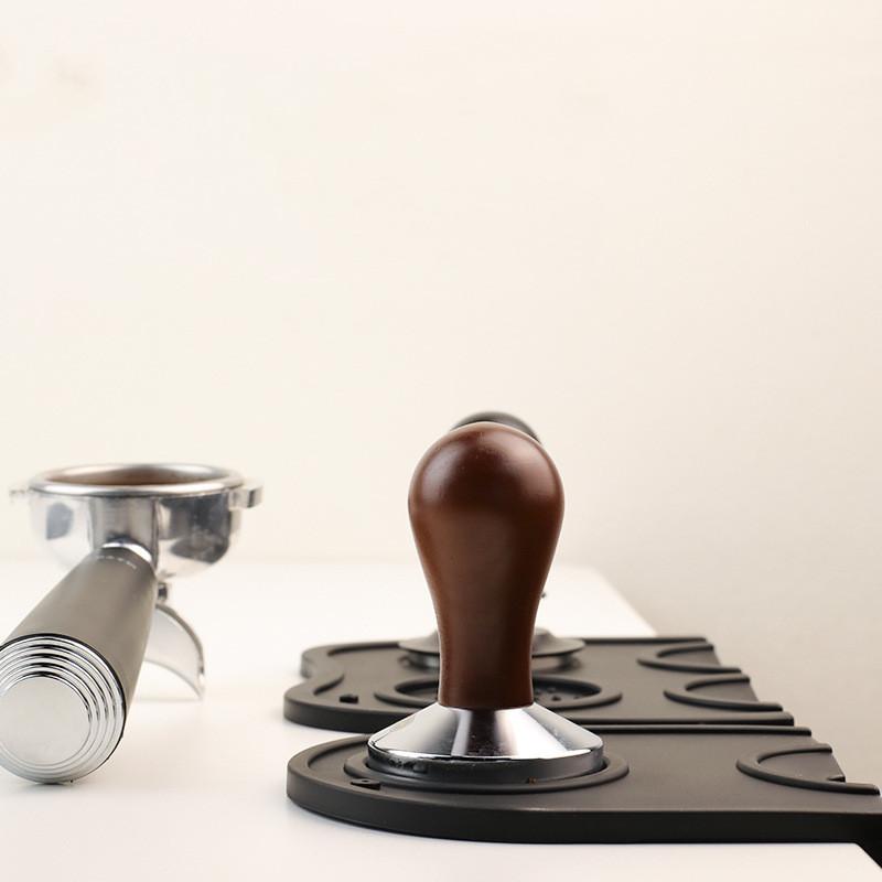 Coffee Tampers Mat Silicone Tamper Holder Corner Mat Pad Anti-skid Tamper Mat Barista Coffeeware Tamping Tools Espresso Station