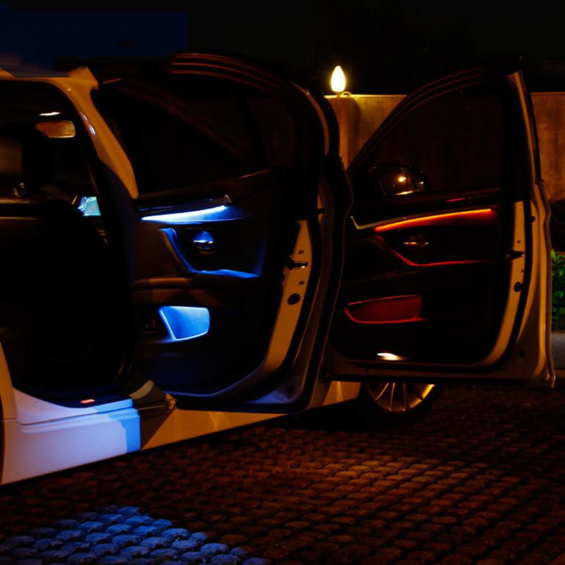 LED-omgivelseslys for BMW F10/F18 5-serie 2010-2017 Innvendig dørpanel dekorative trims Lampe Atmosphere Light Upgrade Kit
