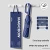 Black Vinyl UV Protection Automatic Three-Fold Rain Umbrella with Custom Logo
