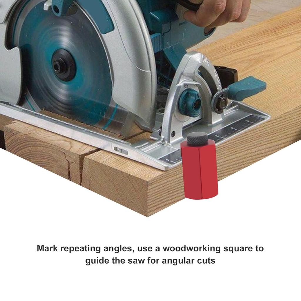 Stair Gauge, Aluminum Alloy Hex Flat Framing Jig with Thumb Screw Set, Framing Square Stops for Stair Layout Woodworking,Wood Fabrication Layout