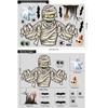 Halloween Cartoon Wall Sticker: Skull, Pumpkin, Balloon, Scarecrow, Self-Adhesive Glass Decal