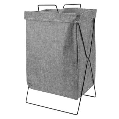 Foldable Laundry Basket Thickened Iron Frame Long Rectangle Clothes Hamper Storage Bin Organizer