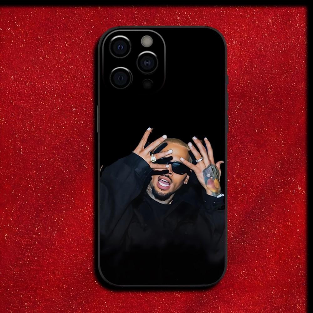 USA Rapper C-Chris Brown Handyhülle Für iPhone 16,15,14,13,12,11,Pro,X,XS,Max,XR,Plus,Mini Weiche Schwarze Hülle