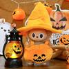 Labubu Halloween Pumpkin Vinyl Doll with Overalls - First, Second, and Third Generation Options Available