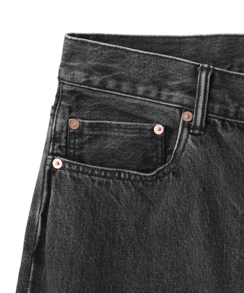 Schott BLACK DENIM Black Denim Size 36 LOT.125 Men's Pants, 011, Black, 782-4211003