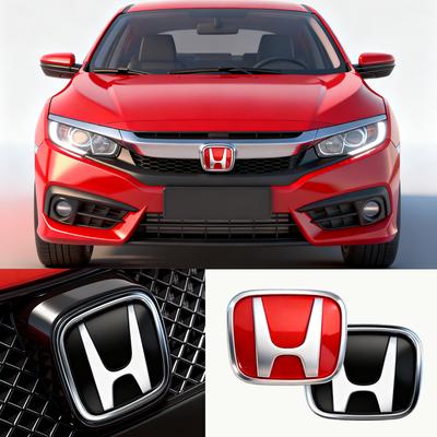 Car H-Sticker Auto Front Grille Trunk Modification Accessory For Honda Accord Civic 8th 9th 9.5th 10th 11th Generation Fit