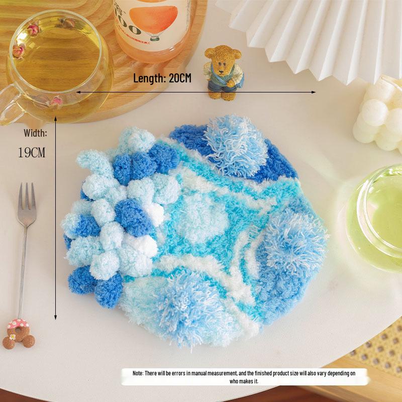 Moss Coaster Rug Kit: Beginner-Friendly Mori Style Doormat Gift Set