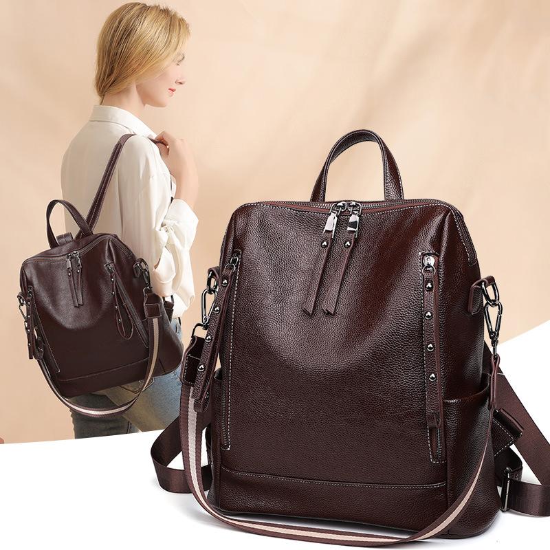 Automne et Hiver Multifonctionnel Mode Nouveau Sac à Dos Grande Capacité Style Rétro Européen et Américain Sac de Voyage Quotidien