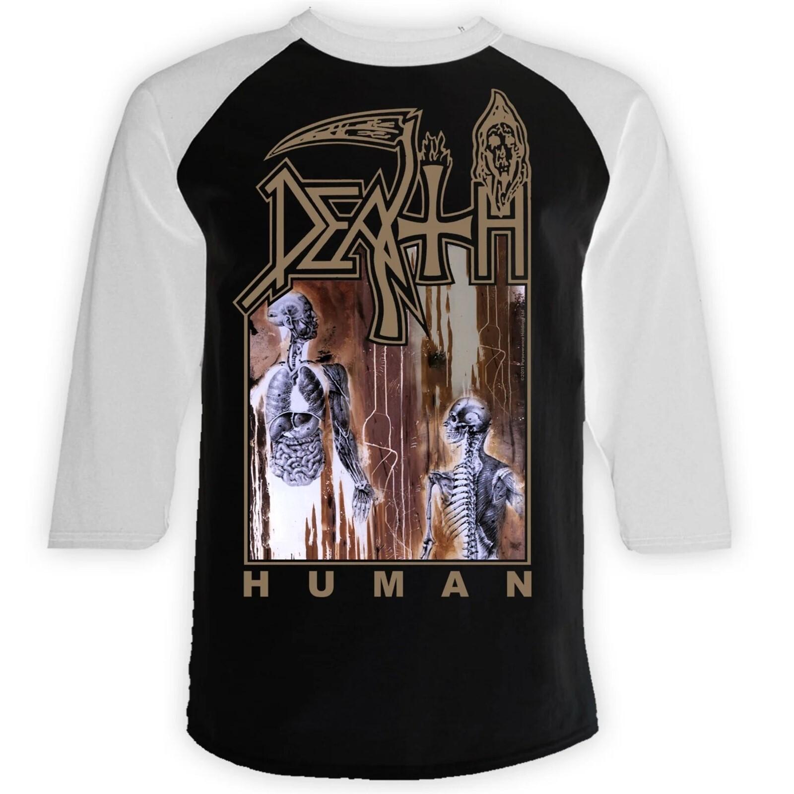 DEATH cd cvr HUMAN Official RAGLAN SHIRT LG New chuck symbolic leprosy spiritual L