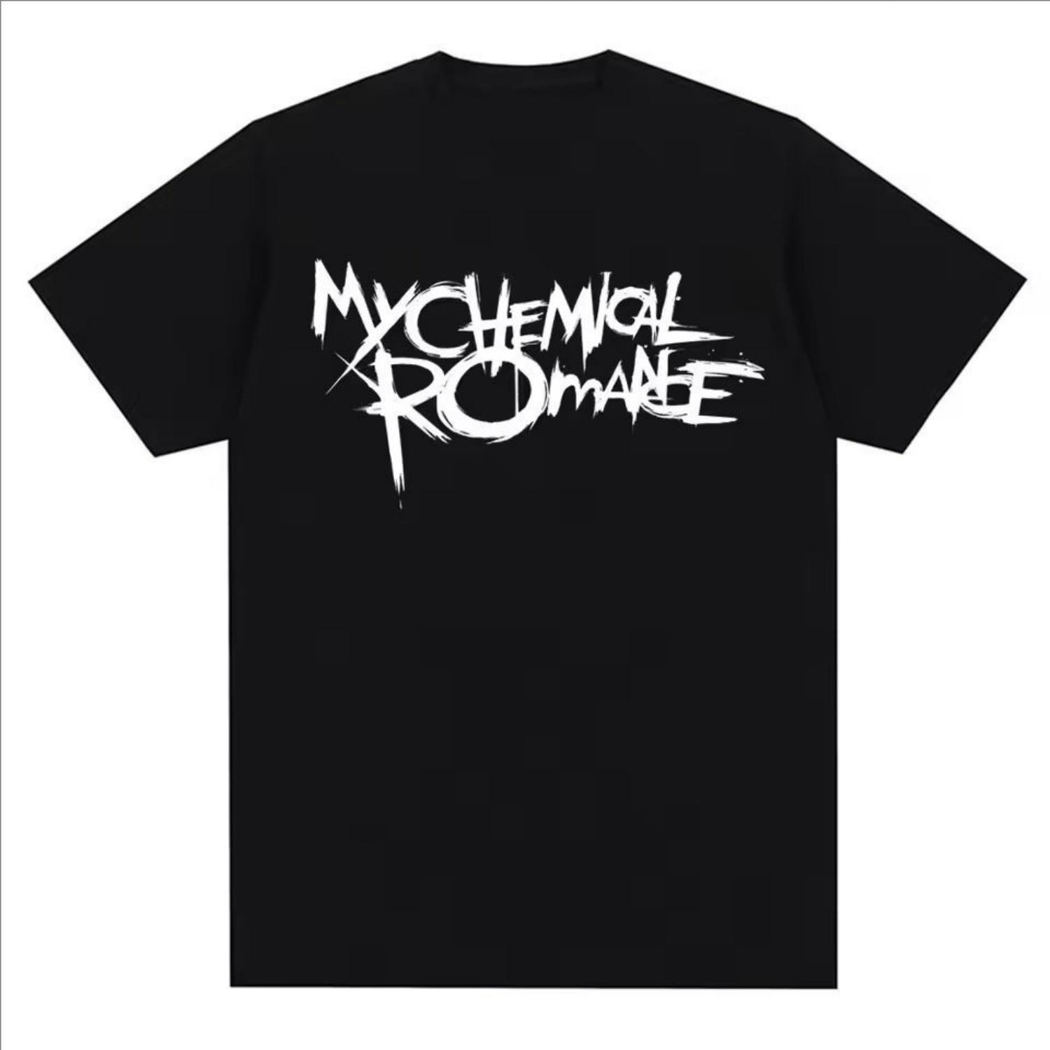 

My Chemical Romance Mcr Band Men Women Cotton T-Shirt Printed T Shirt Casual Short Sleeve Tshirt Streetwear Trend Tee Tops 70216 S