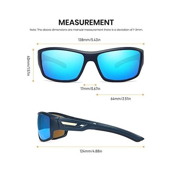 [Cyxus] Sports Sunglasses, Polarized Lenses, UV Protection, Ultra Lightweight TR90, Bicycle, Mountain Climbing, Fishing, Baseball, Golf, Running,