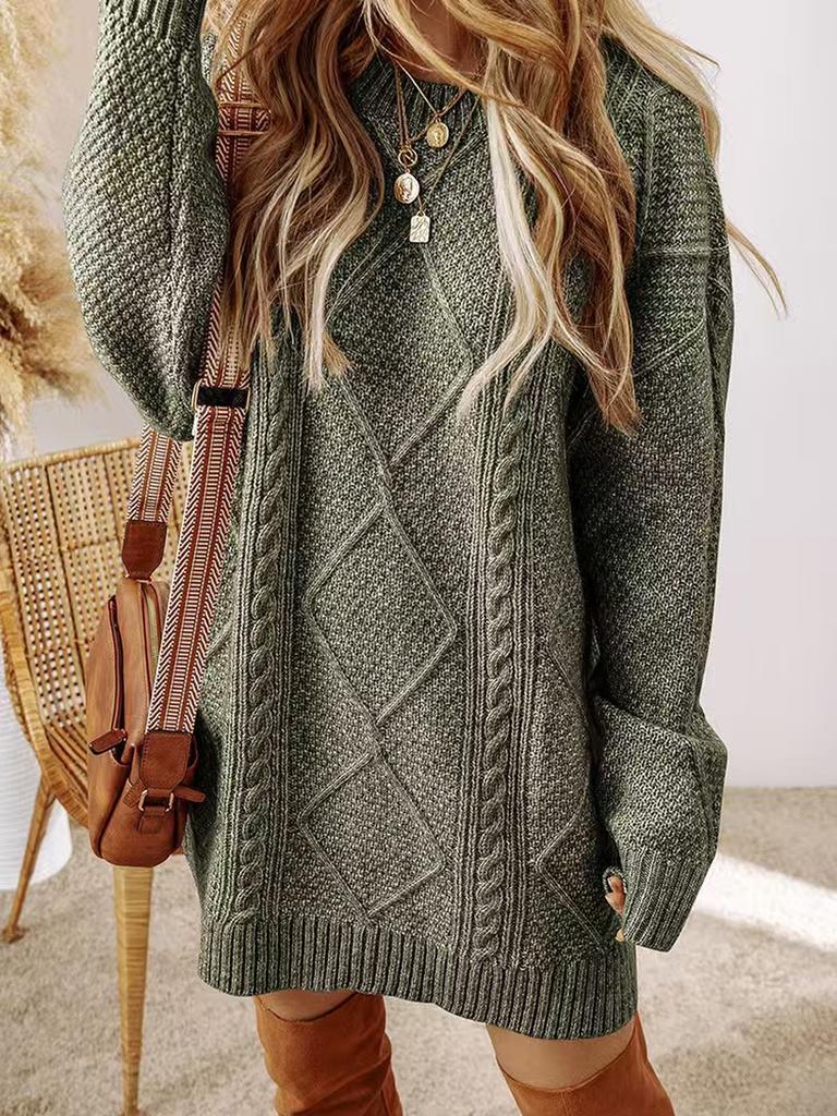 New Arrivals Women's Fashion Loose Lazy Style Sweater Dress