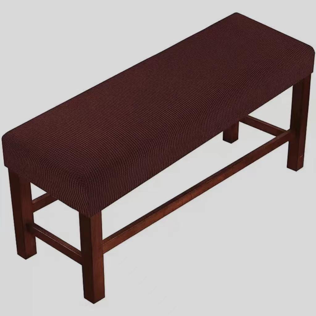Stretch Dining Bench Cover Elastic Piano Chair Cover Anti-Dust Removable Slipcover for Living Room