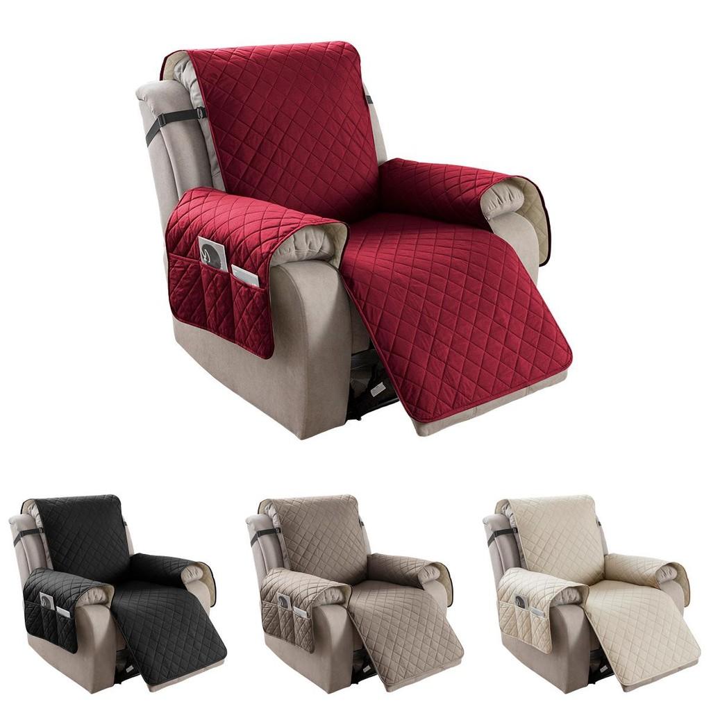 Universal Polyester Square Pattern Sofa Cushion For Single Double Triple Seat Lounge Chair Protector