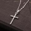 Korean Style Zircon Cross Pendant Choker Necklace for Women