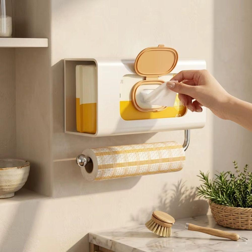 Strong Load Bearing Paper Towel Dispenser Easy Access Wet Wipes Storage Rack  Household